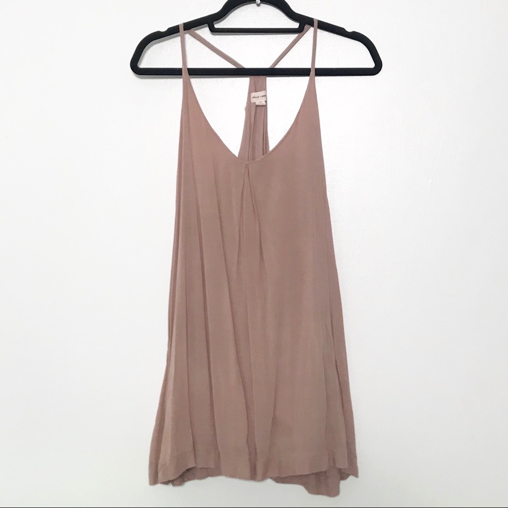 Rose blush racer back camisole long loose fit